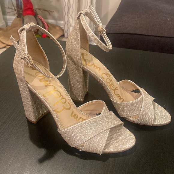 Sam Edelman Shoes - Sam Edelman sparkly block heel!  Worn once. Size 9